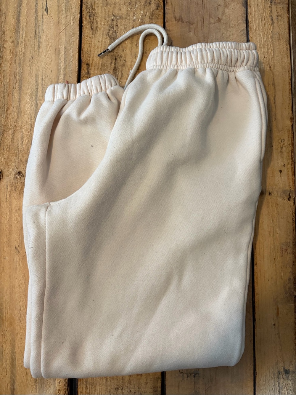 Women’s Cream Drawstring Sweatpants